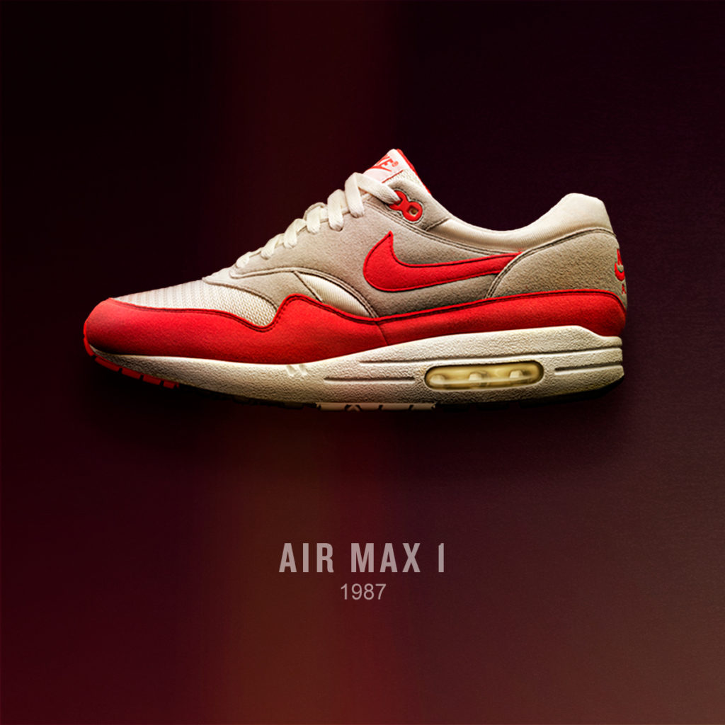 Nike Air Max 1 red and white