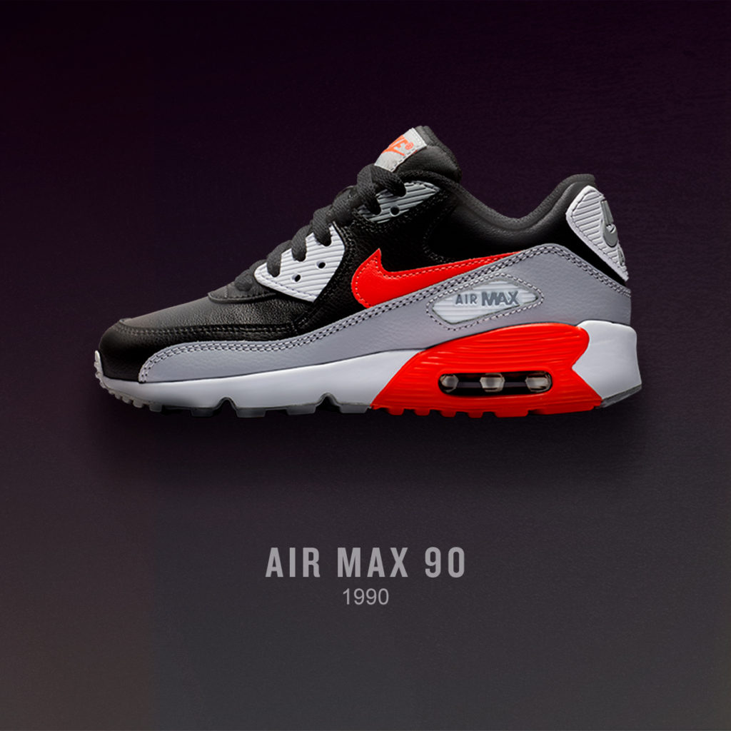 Nike Air Max 90 red and gray - 1990