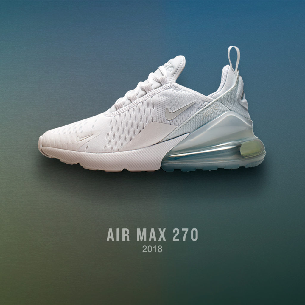 Nike Air Max 270 White and Silver - 2018