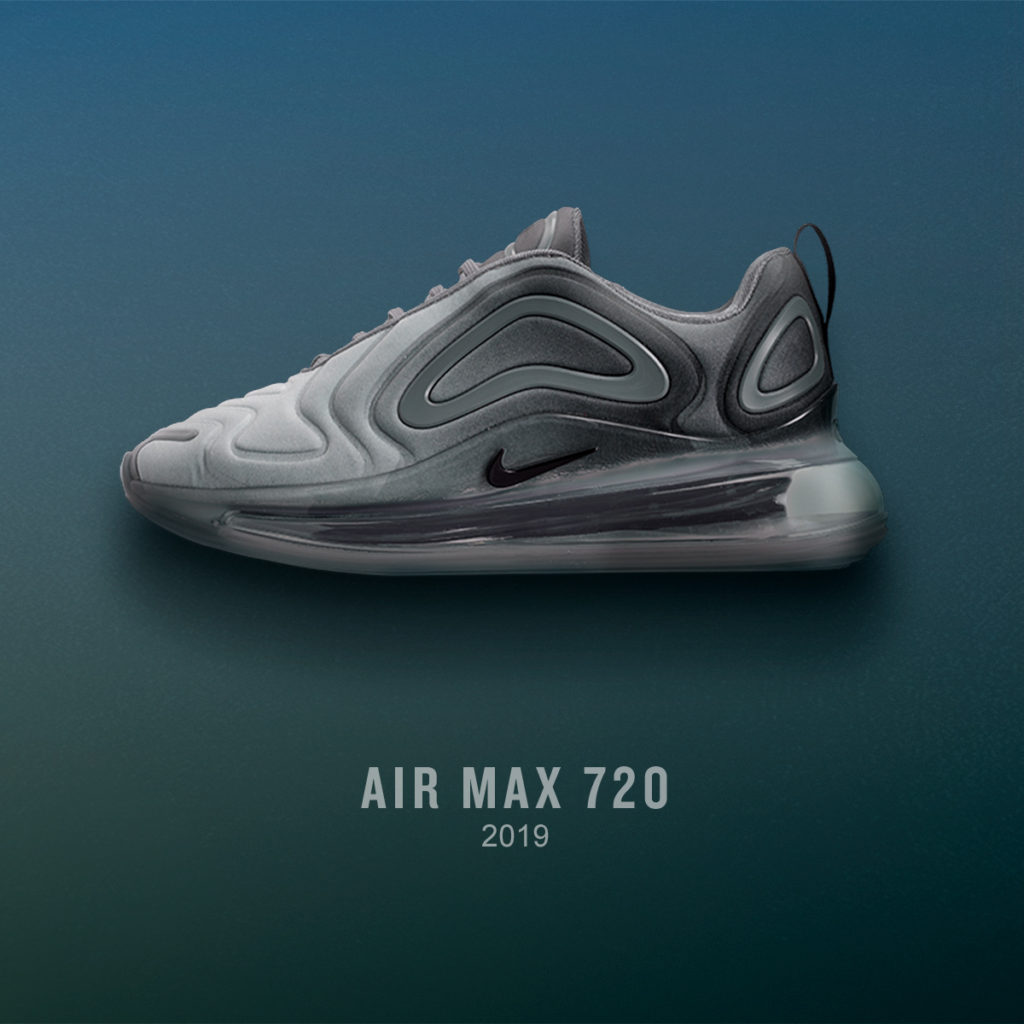 Nike Air Max 720 Gray and Black - 2019