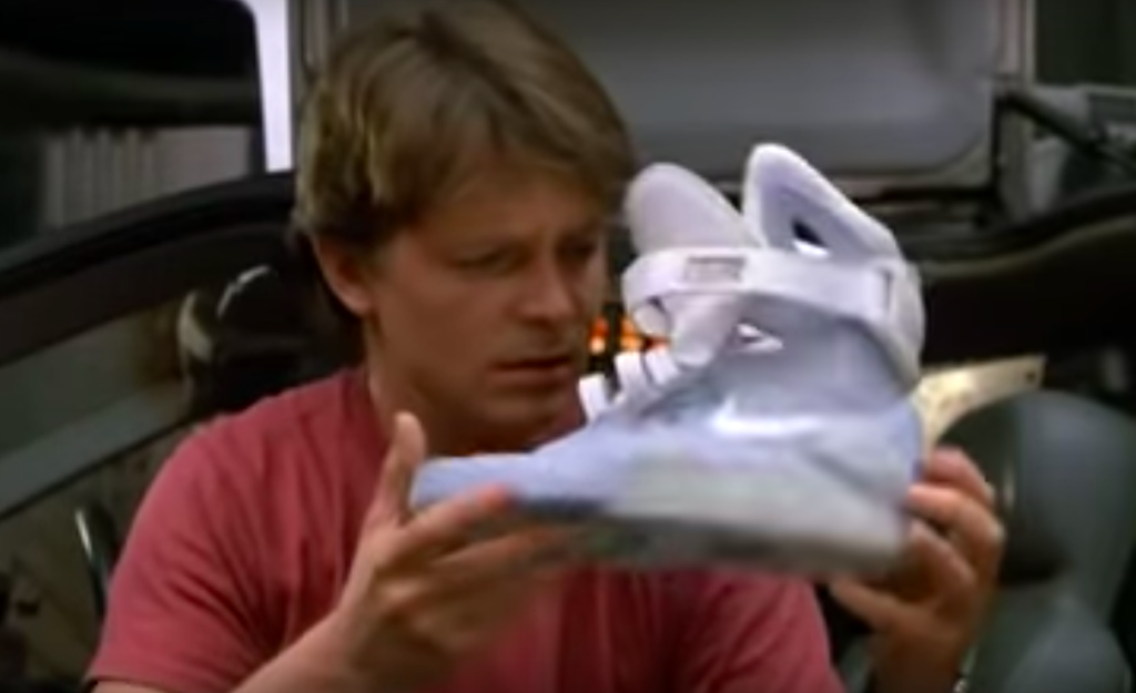 Sneakers in movies. Back to the Future Part II featuring the Nike Air Mag