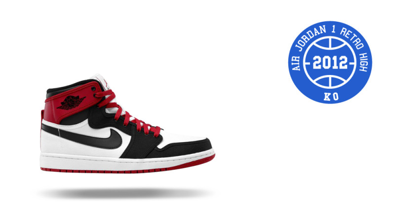 Air Jordan 1 Retro High KO QS - White, Black, Red