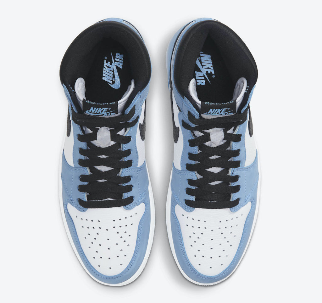 Air Jordan 1 Retro High OG University Blue - Top View