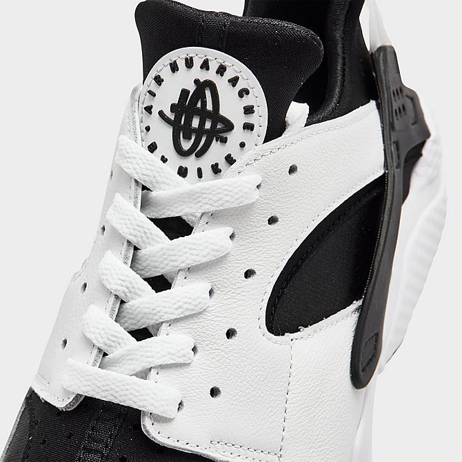 Black and White Nike Huarache Shoes