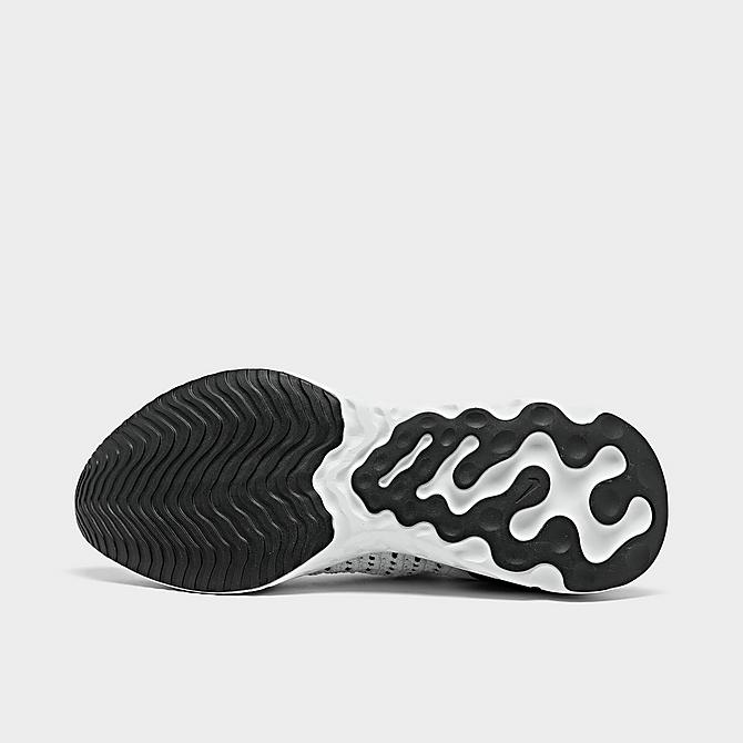 black and white bottom/tread oh nike react shoe